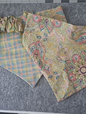 Yellow Paisley & Plaid Reversible Bandana